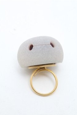 画像1: Q-pot. / ベイマックス/大福リング  白 S-26-02-19-026-QP-AC-HR-ZS