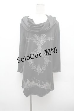 画像1: Sixh / デザイントップス  黒 S-26-02-20-038-HN-TO-AS-ZS