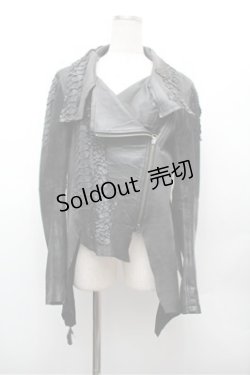 画像1: h.NAOTO / ドラゴンレザージャケット  黒 S-26-02-20-040-HN-JA-AS-ZS