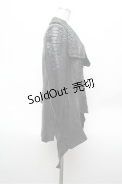 画像2: h.NAOTO / ドラゴンレザージャケット  黒 S-26-02-20-040-HN-JA-AS-ZS