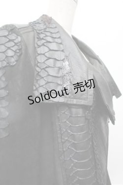 画像4: h.NAOTO / ドラゴンレザージャケット  黒 S-26-02-20-040-HN-JA-AS-ZS