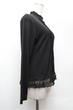 画像3: LOLITA / ピンタックレーストップス  黒 S-26-02-20-041-LO-BL-TE-ZS