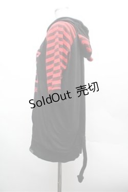 画像2: Dig Deep / プリント半袖パーカー L 黒×赤 S-26-02-20-043-PU-TO-TE-ZS