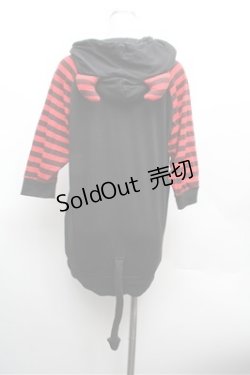 画像3: Dig Deep / プリント半袖パーカー L 黒×赤 S-26-02-20-043-PU-TO-TE-ZS