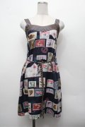 MILK / Vintage Stampドレス  紺 S-26-02-20-045-ML-OP-AS-ZS