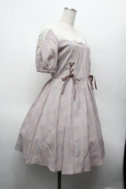 画像2: axes femme POETIQUE / スカラップビスチェ切り替えワンピース  ピンク S-26-02-20-048-AX-OP-AS-ZS