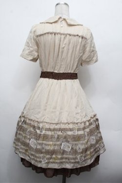 画像3: axes femme / レース×スタンププリントワンピース  オフ S-26-02-20-051-AX-OP-AS-ZS