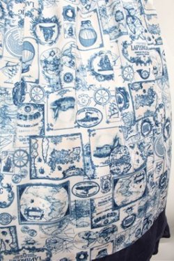 画像3: axes femme POETIQUE / 航海図柄セーラーワンピース  オフｘ紺 S-26-02-20-055-AX-OP-AS-ZS