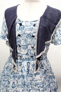 画像4: axes femme POETIQUE / 航海図柄セーラーワンピース  オフｘ紺 S-26-02-20-055-AX-OP-AS-ZS