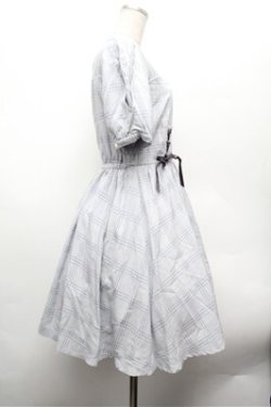 画像3: axes femme POETIQUE / スカラップビスチェ切り替えワンピース  サックス S-26-02-20-056-AX-OP-AS-ZS