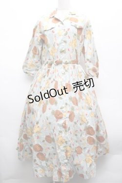 画像1: PINK HOUSE / トロピカルプリントワンピース  サックス S-26-02-20-057-LO-TS-AS-ZS