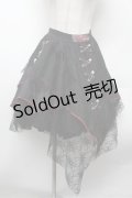 PUNK / スパイダーイレヘムスカート F 黒×赤 S-26-02-20-063-PU-TO-TE-ZS