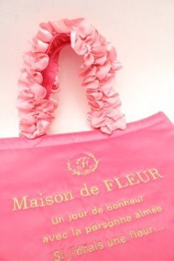画像3: Maison de FLEUR / ピンクマニアフリルハンドルトートMバッグ  ピンク S-26-02-20-010-LO-BG-AS-ZS