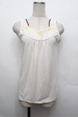 画像1: axes femme / BACKリボンタンクトップ  白 S-26-02-20-014-AX-TO-AS-ZS