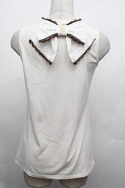 画像3: axes femme / BACKリボンタンクトップ  白 S-26-02-20-014-AX-TO-AS-ZS