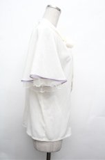 画像3: axes femme / 紫陽花刺繍リボンブラウス  キナリ S-26-02-20-016-AX-BL-HR-ZS (3)
