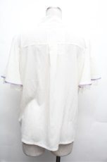 画像4: axes femme / 紫陽花刺繍リボンブラウス  キナリ S-26-02-20-016-AX-BL-HR-ZS (4)