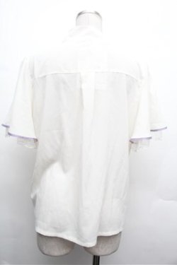 画像4: axes femme / 紫陽花刺繍リボンブラウス  キナリ S-26-02-20-016-AX-BL-HR-ZS