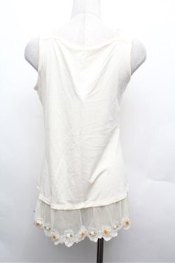 画像4: axes femme / 立体お花付きロングタンク  オフ S-26-02-20-018-AX-TO-AS-ZS