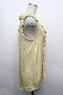 画像3: axes femme / シフォンノースリーブブラウス  イエロー S-26-02-20-019-AX-BL-HR-ZS