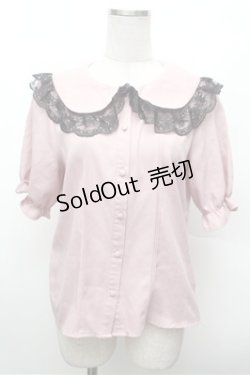 画像1: MA*RS / レース襟ブラウス  ピンク S-26-02-20-025-EL-BL-AS-ZS
