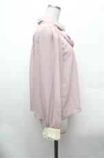 画像3: axes femme / ミモザ刺繍ボウタイブラウス  ピンク S-26-02-20-026-AX-BL-AS-ZS (3)
