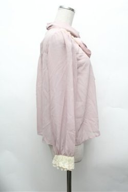 画像3: axes femme / ミモザ刺繍ボウタイブラウス  ピンク S-26-02-20-026-AX-BL-AS-ZS