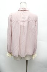 画像4: axes femme / ミモザ刺繍ボウタイブラウス  ピンク S-26-02-20-026-AX-BL-AS-ZS (4)