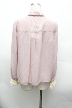 画像4: axes femme / ミモザ刺繍ボウタイブラウス  ピンク S-26-02-20-026-AX-BL-AS-ZS