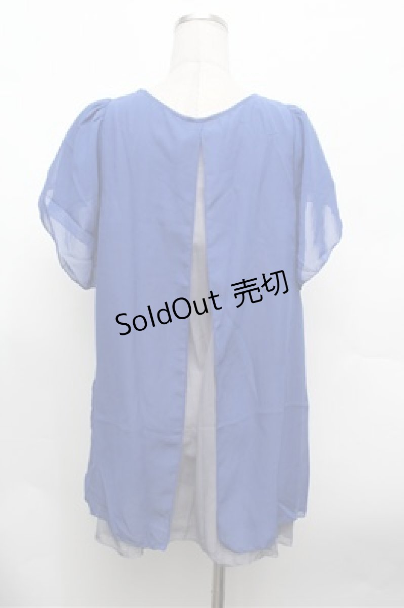 画像3: axes femme / シフォントップス  青 S-26-02-20-028-AX-TO-AS-ZS (3)