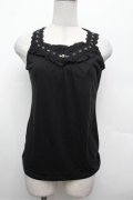 axes femme / BACKリボンタンクトップ  黒 S-26-02-20-029-AX-TO-AS-ZS