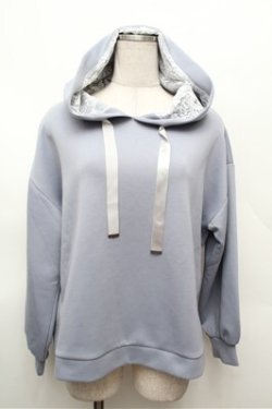 画像1: axes femme / ダンボールニットパーカーPO  サックス S-26-02-22-035-AX-TO-AS-ZS