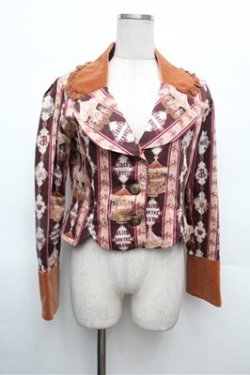 画像1: ALICE and the PIRATES / レジメンタルカルーセルジャケット  ブラウン S-26-02-22-038-PA-JA-AS-ZS