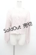 axes femme POETIQUE / ビジューボタンショートカーディガン  ピンク S-26-02-22-039-AX-TO-AS-ZS