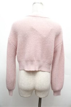 画像3: axes femme POETIQUE / ビジューボタンショートカーディガン  ピンク S-26-02-22-039-AX-TO-AS-ZS