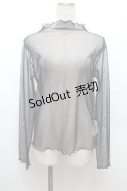 画像1: axes femme / 彼岸花PTシアートップス F 黒 S-26-02-22-045-AX-TO-TE-ZS