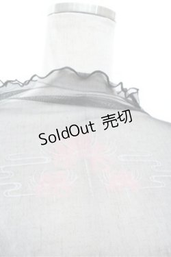 画像2: axes femme / 彼岸花PTシアートップス F 黒 S-26-02-22-045-AX-TO-TE-ZS