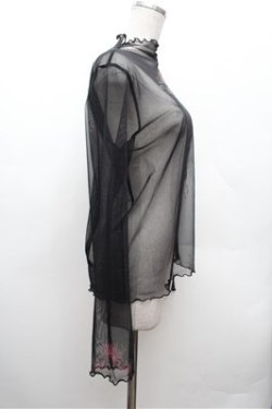 画像3: axes femme / 彼岸花PTシアートップス F 黒 S-26-02-22-045-AX-TO-TE-ZS