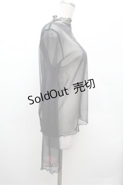 画像3: axes femme / 彼岸花PTシアートップス F 黒 S-26-02-22-045-AX-TO-TE-ZS