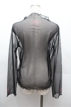 画像4: axes femme / 彼岸花PTシアートップス F 黒 S-26-02-22-045-AX-TO-TE-ZS