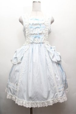 画像1: BABY,THE STARS SHINE BRIGHT / キュドパリジャンパースカート  サックス S-26-02-22-047-BA-OP-AS-ZS