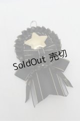 ATELIER　Ruby / ロゼットチャームブローチ  黒 S-26-02-22-006-EL-ZA-AS-ZS