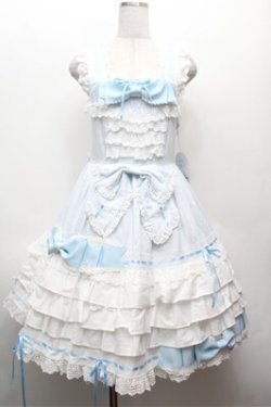 画像1: BABY,THE STARS SHINE BRIGHT / Amandineジャンパースカート  ブルー S-26-02-22-048-BA-OP-AS-ZS