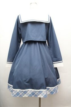 画像3: Amavel / School Check Setup風セーラーワンピース F ブルー S-26-02-22-050-CA-OP-TE-ZS