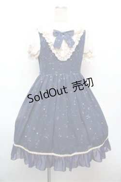 画像1: 中国ロリータ / 星座柄ワンピース L ネイビー S-26-02-22-051-LO-OP-TE-ZS