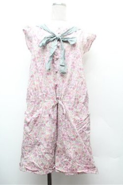 画像1: Jane Marple / 花柄オールインワン  白ｘピンク S-26-02-22-054-JM-OP-AS-ZS