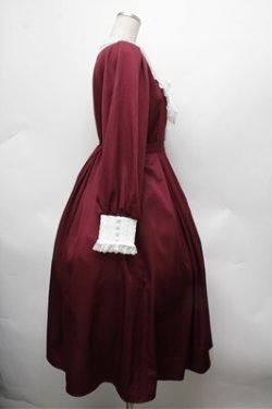 画像3: axes femme / ルリジューズレースアップワンピース  ワイン S-26-02-22-055-AX-BL-AS-ZS