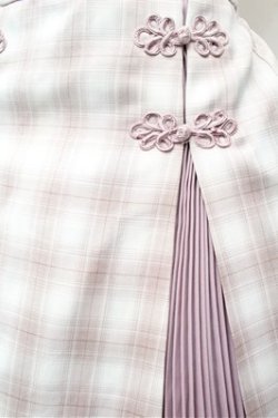 画像2: axes femme kawaii / チャイナ釦切り替えスカート  ピンク S-26-02-22-060-AX-SK-AS-ZS