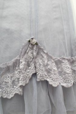 画像2: axes femme / ローズ付ドレープチュールスカート  サックス S-26-02-22-062-AX-SK-AS-ZS