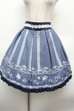 画像1: axes femme POETIQUE / 星座メルヘン柄タックスカート  紺 S-26-02-22-063-AX-SK-AS-ZS